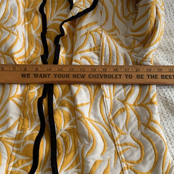 Museum Giftshop Lightweight Like New Quilted Jacket Yellow & Black Trim Sz Med - Picture 12 of 12